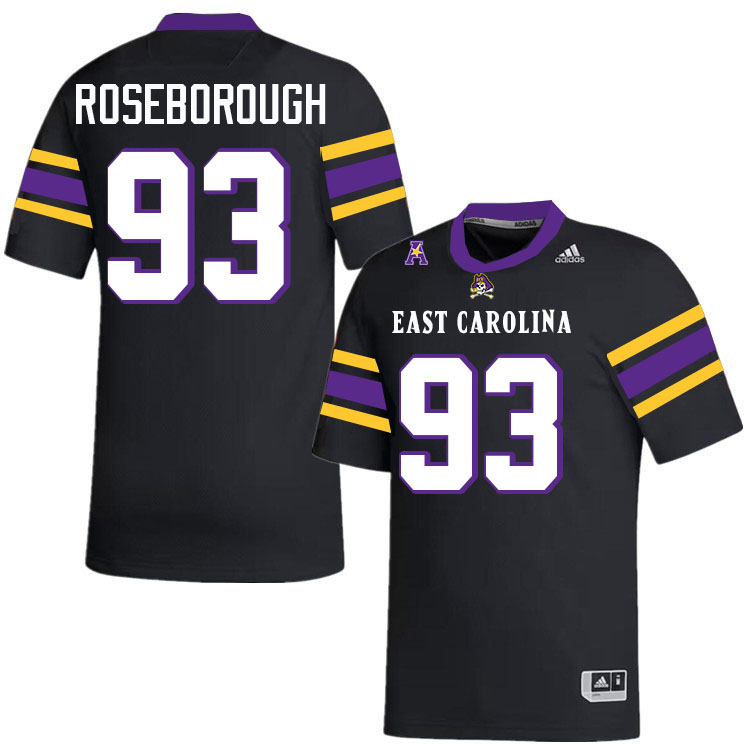 #93 Rion Roseborough ECU Jersey,East Carolina Pirates #93 Rion Roseborough Jersey Youth College-Blac